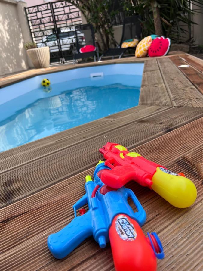Charmante Maison Climatisee Avec Piscine Au Calme A Καρκασόν Εξωτερικό φωτογραφία